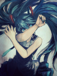 hatsune miku from vocaloid by yuza