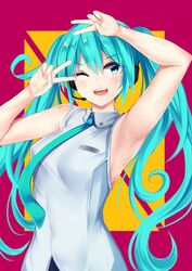 hatsune miku from vocaloid by irohasu