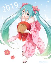 hatsune miku from vocaloid by snowmi