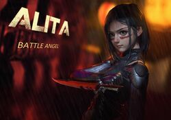gally from alita: battle angel by rui li