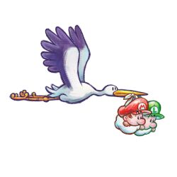 baby luigi from super mario bros.