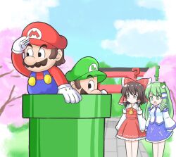 hakurei reimu from super mario bros. by zenji029