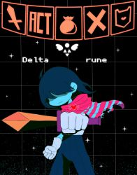 kris (dark world) (deltarune) from undertale by kamekame627101