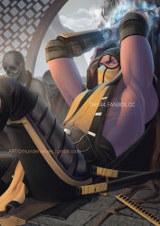 hanzo hasashi from mortal kombat by thunderneves
