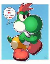 yoshi from paper mario by woofzilla