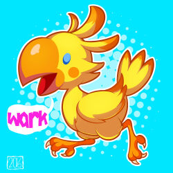 chocobo from final fantasy by woofzilla