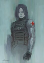 bucky barnes from captain america: the winter soldier by huangdanlan