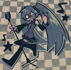 hatsune miku from vocaloid by emocheeto
