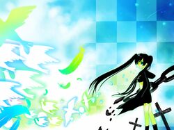 black rock shooter (character) from black rock shooter by mero