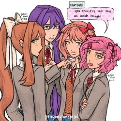 monika (doki doki literature club) from doki doki literature club