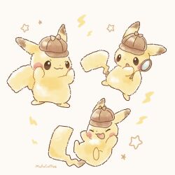detective pikachu (character) from detective pikachu (series) by mofucoffee