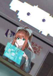monika (doki doki literature club) from doki doki literature club