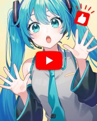 hatsune miku from vocaloid by tama (songe)