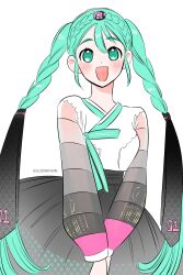 hatsune miku from vocaloid by goldenriver8
