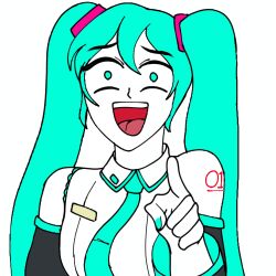 hatsune miku from vocaloid by polxnart
