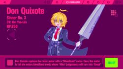 don quixote (project moon) from limbus company