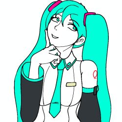 hatsune miku from vocaloid by polxnart