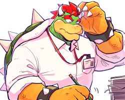 bowser from super mario bros. by yowasabimechaoc