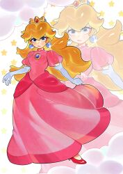 princess peach from super mario bros. by reisame