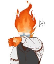 grillby from undertale by owl-bones