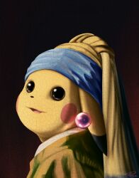 pikachu from girl with a pearl earring by jarzard