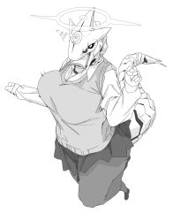 binah (blue archive) fan art