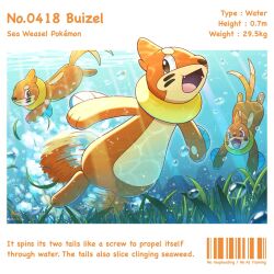 buizel from pokemon by wataame4907