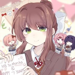 monika (doki doki literature club) from doki doki literature club