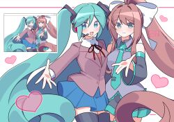 hatsune miku from doki doki literature club by kotohatoko510