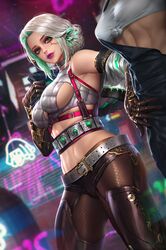 ciri from cyberpunk 2077 by neoartcore