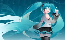 hatsune miku from vocaloid by fhang