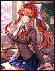 monika (doki doki literature club) from doki doki literature club