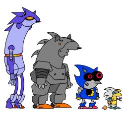 mecha sonic mki from smiling friends by spacedawgspace