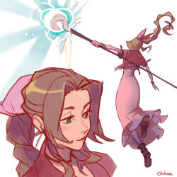 aerith gainsborough from final fantasy by okha