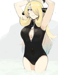 cynthia (pokemon) from pokemon by momogesomaru