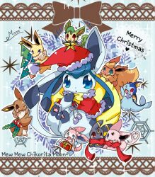 eevee from christmas by mew mew chikorita moon