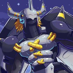 blackwargreymon from digimon