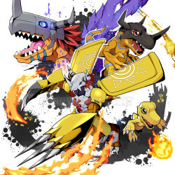 agumon from digimon by currynoodle art