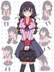 hanekawa tsubasa from monogatari (series) by hammer (sunset beach)