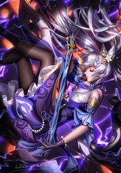 keqing (genshin impact) from genshin impact by liang xing