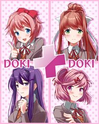 monika (doki doki literature club) from doki doki literature club