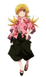 oshino meme from monogatari (series) by watanabe akio