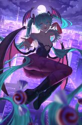 hatsune miku from vampire (game) by vertigris