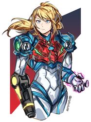 samus aran from metroid by graysheartart
