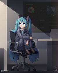hatsune miku from vocaloid by digiral