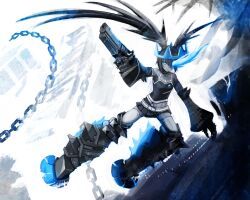 black rock shooter (character) from black rock shooter by cell (fu cell)