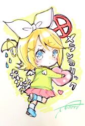 kagamine rin from melancholic (vocaloid) by asagao minoru