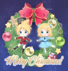 kagamine len from christmas by mani (manidrawings)