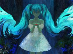 hatsune miku from kami no namae ni ochiru mono (vocaloid) by matayoshi