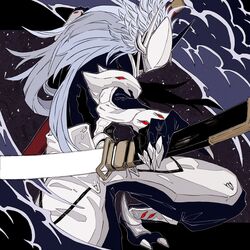 hakumen from blazblue